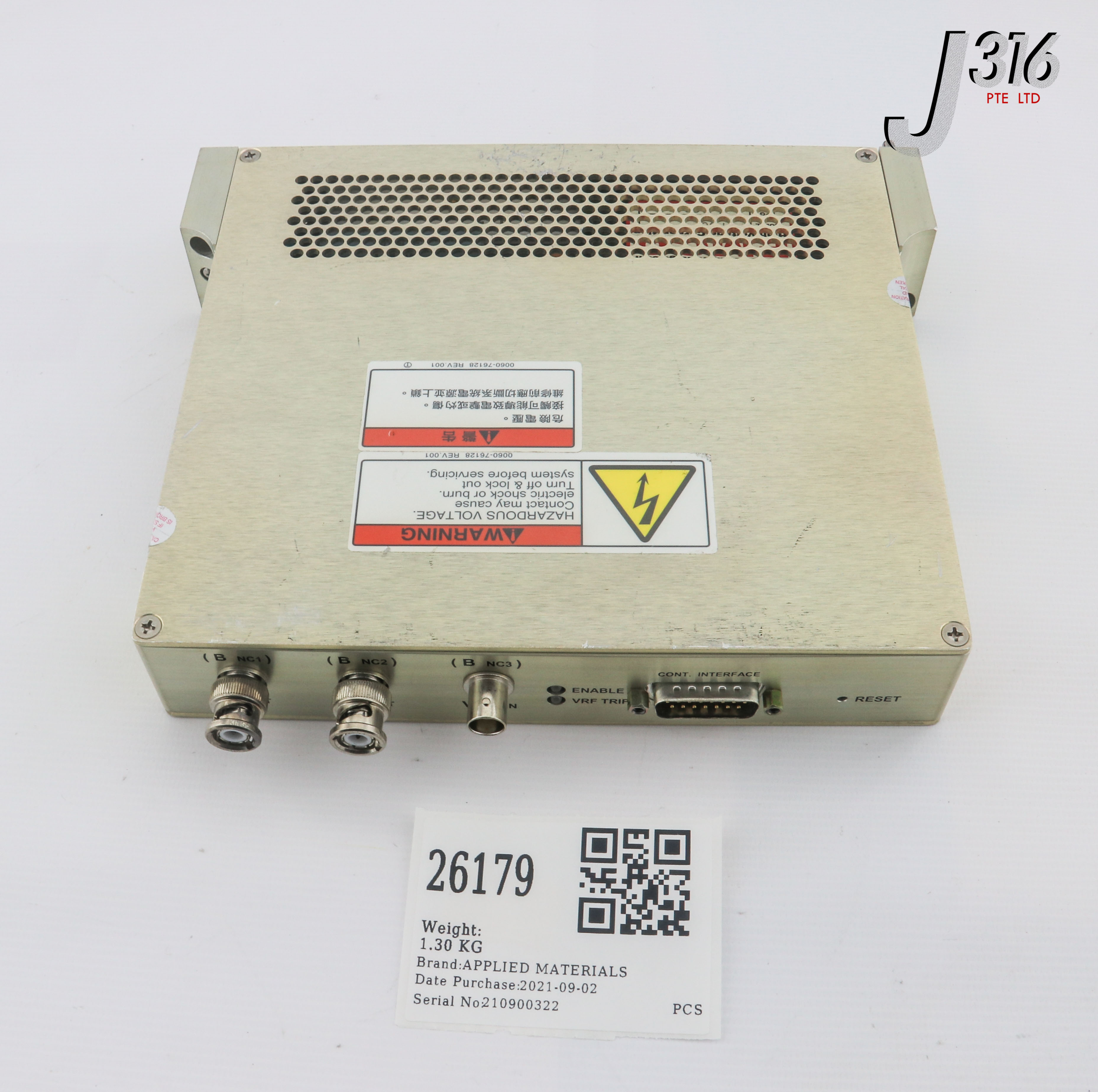 26179 APPLIED MATERIALS HV MODULE 5KV ASSY., 300MM CESC… – J316Gallery